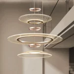 Living Room Chandeliers Restaurant Hanging Lamp Kitchen Pendant Lights Aluminum Chandeliers Villa Ceiling Led Chandelier