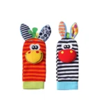 2PCS/SET Baby Rattle Toys Cute Stuffed Animals Wrist Rattle Foot Finder Socks 0~12 Months For Infant Boy Girl Newborn Gift - Image 5