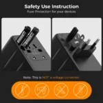 TESSAN 100W GaN Universal Travel Adapter with USB &Type C Fast Charging International Plug Adapter EU/UK/USA/AUS Plug for Travel - Image 6