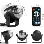 1-4Pack Aalternating Fashing Light Stage Lamp with Remote Control EU Disco Ball Lamps for Home Room Parties Birthday Wedding Bar - Image 6