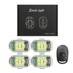 1/2/4pcs Wireless LED Drone Strobe Light for Motorcycle Car Bike Remote Control Anti-collision Warning Light Signal Light
