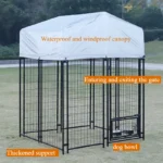 Assemblable Outdoor Heavy Large Dog Run Kennel House Enclosure with Roof - Image 2
