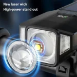 4000mAh Bike Light 2000LM Zoom Bicycle Front Light Solar Power Highlight LED Light with COB Red Side Lamp Durable Cycling Lights - Image 5