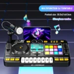 Kid Musical DJ Mixer with Microphone Electronic Keyboard Bluetooth DJ Turntable Console Junior Music Instrument Educational Toy - Image 6