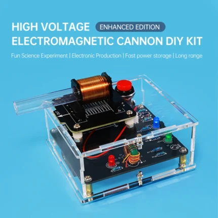DIY High-Voltage Electromagnetic Cannon Electronic Kit DC3V Enhanced Edition Circuit Board Soldering Practice Kit
