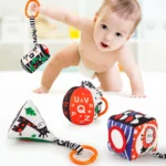 Baby Newborn Crib Hanging Rattle Toys Early Development for 0-12 Months High Contrast Black and White Learning Education Toy - Image 4