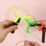 Colorful Plastic Pull Line UFO Flying Saucer Outdoor Game Toys for Children Boys Girls Helicopters Lawn Toy Sports - Image 4