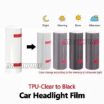 UV Color Changing Film Tpu ppf Photochromic Car Headlight Film Transparent to Black Purple