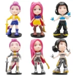 2025New Anime Kpop Demon Hunters Figure Toy Cartoon Rumi/Mira/Zoey Action Figure PVC Desktop Decoration Model Doll Toy Fans Gift