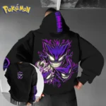 Pokémon Pocket Game Gengar Printed Hoodie for Men and Women Autumn/Winter New Y2K Harajuku Large Size Casual Trend Sweater Top