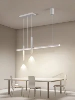 New restaurant chandelier modern simple dining room table bar lights long strip spotlight creative designer pendant lamps - Image 2