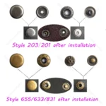 New Metal Snap Buttons Botones Bouton Pression With Pressure Pliers Sewing Accessories For Clothing/Coats/Bags/Leather Craft - Image 3