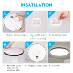 Led Ceiling Lamp Modern Ceiling Light IP65 Waterproof Round 30/18W Indoor Lighting For Bathroom Living Room Kitchen Balcony 220V - Image 4