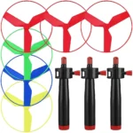 2pcs Flying Disc Propeller Helicopter Toys Pull String Flying Saucers UFO Spinning Top Kids Outdoor Sports Game Training Toys - Image 5