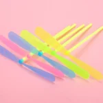 Children's Outdoor Traditional Classic Nostalgic Toys Plastic Bamboo Dragonfly Shape Hand-push Flying Propeller Kids Toy Gift - Image 4