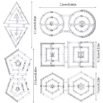 MIUSIE Acrylic Patchwork Ruler and Template Inches Quilting Tools and Accessories Patchwork Craft Tool for DIY Sewing Measure - Image 3