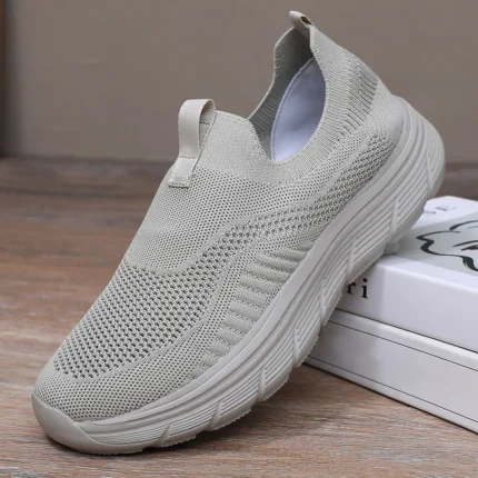 Mens Walking Shoes Lightweight Breathe Casual Mesh Running Shoes Slip On Fashion Tennis Sneakers Comfort Gym Workout Trainers