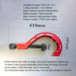 14-65mm/50-120mm Stainless Steel PVC Pipe Cutter Dual-purpose Scissors, Great for Composite Pipe PE Plastic Hot Melt Pipe PPR - Image 3