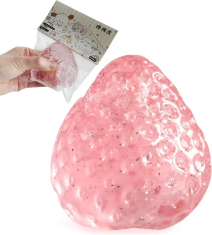 Strawberry Squishy Stress Toys Taba Soft Pinching Squeeze Fidget Fruit Kit for Anxiety Relief Sensory Reliever for Adults Kids