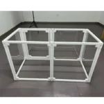 DIY Dog Playpen Puppy Cat Rabbit Ferret Transparent Pet Pen Easy Assemble Whelp Crate Kennel Cage Enclosure with Wheels - Image 4