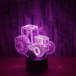 1pc Tractor 3D Night Light, 3D Optical Illusion Lamp With Touch & Remote Control, 16-Color Changing Ambient Light For Bedroom - Image 4