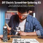 USB Rechargeable Electric Screwdriver Soldering Project Kit with 2 Bits Portable DIY Repair Tool Electronics Kit for Home Lab - Image 3