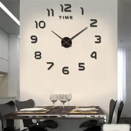 Large 3D Wall Clock Luminous Classic Wall Clocks DIY Digital Clock Wall Watches Stickers Silent Clock for Home Living Room Table