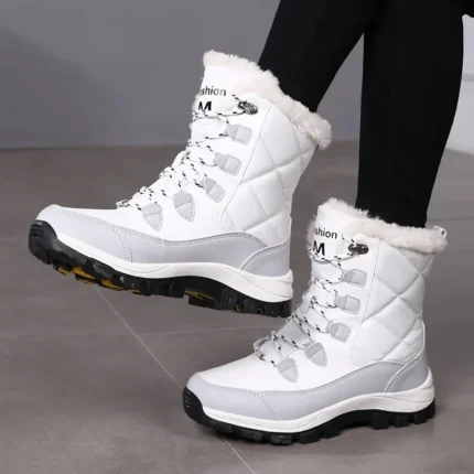 Snow Boots for Women Comfortable Keep Warm Boots Waterproof Platform Shoes Casual Plush Flat Shoes Fashion Winter Women Sneakers